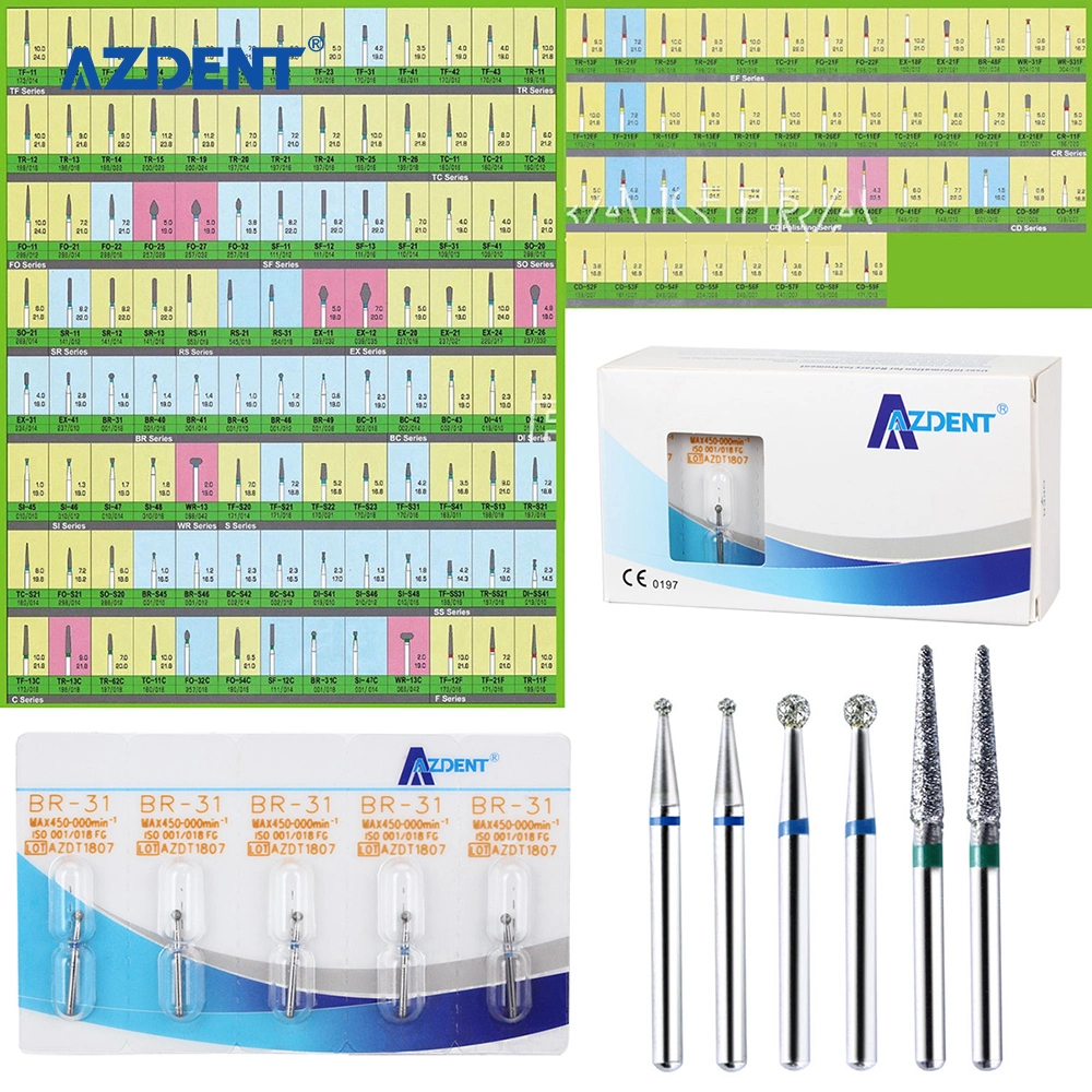 Azdent Factory Price Dental Diamond Burs All Sizes